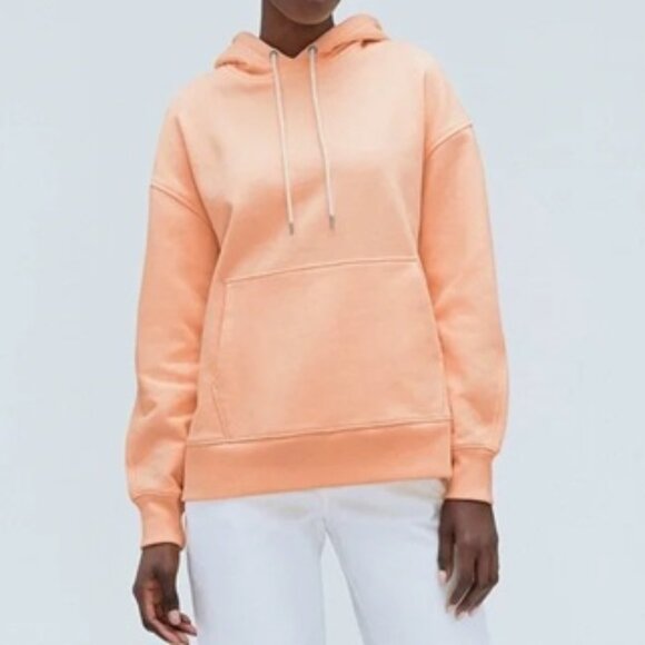 Everlane The Track Organic Cotton Popover Sweatshirt Hoodie Aprocot Orange XS - Picture 1 of 5